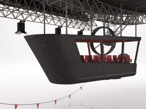 Advertising zeppelin burn 3D Model