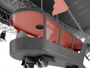 Advertising zeppelin burn 3D Model