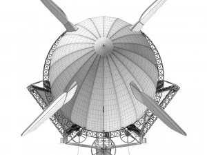 Advertising zeppelin burn 3D Model