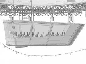 Advertising zeppelin burn 3D Model