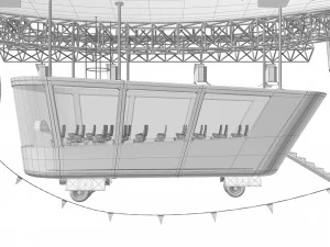 Advertising zeppelin burn 3D Model