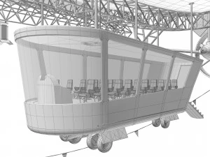 Advertising zeppelin burn 3D Model