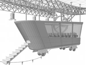 Advertising zeppelin burn 3D Model