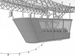 Advertising zeppelin burn 3D Model