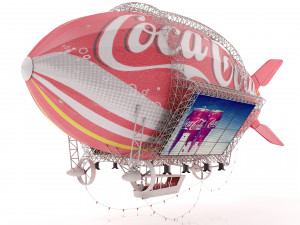Advertising zeppelin coca-cola 3D 模型