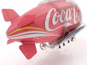Advertising zeppelin coca-cola 3D Model