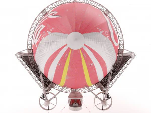 Advertising zeppelin coca-cola 3D Model
