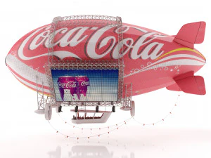 Advertising zeppelin coca-cola 3D Model