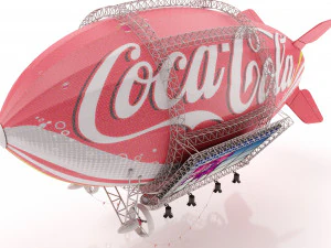 Advertising zeppelin coca-cola 3D Model