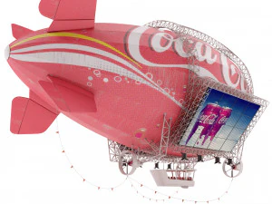 Advertising zeppelin coca-cola 3D Model