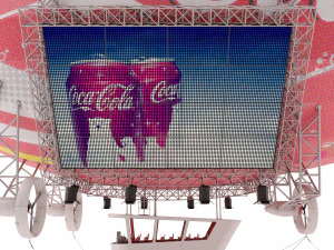 Advertising zeppelin coca-cola 3D Model