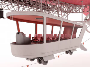 Advertising zeppelin coca-cola 3D Model