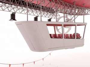 Advertising zeppelin coca-cola 3D Model