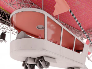 Advertising zeppelin coca-cola 3D Model