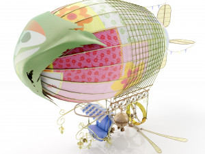 Zeppelin Steampunk 3D Модель