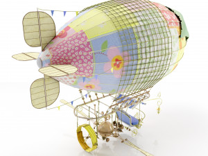 Zeppelin Steampunk 3D Модель