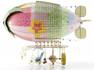 Zeppelin Steampunk 3D Модель