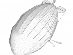 Zeppelin Steampunk 3D Model