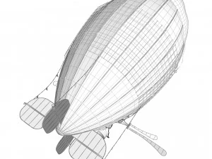 Zeppelin Steampunk 3D Model