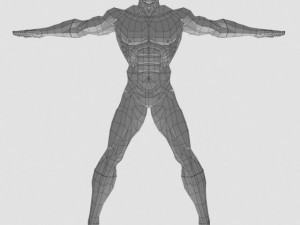 generic superhero 3D Model