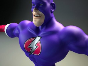 generic superhero cartoon 3D Model