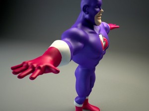generic superhero cartoon 3D Model