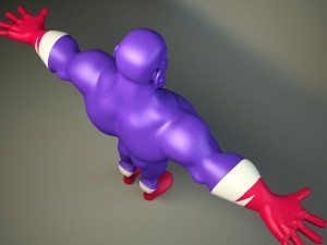 generic superhero cartoon 3D Model