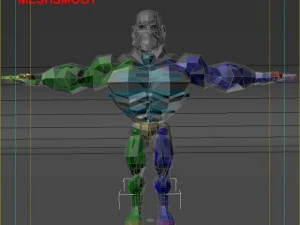 generic superhero cartoon 3D Model