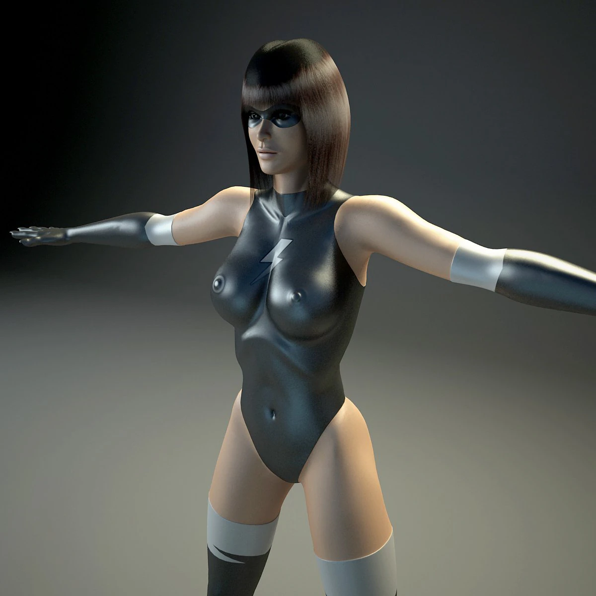 generic woman superhero 3D Model .c4d .max .obj .3ds .fbx .stl .blend