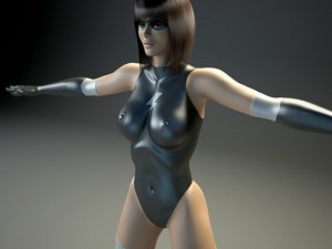generic woman superhero Modelo 3D