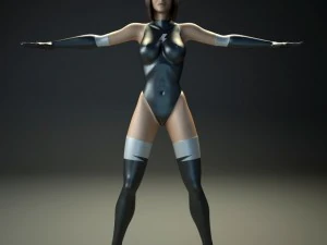 generic woman superhero 3D Model