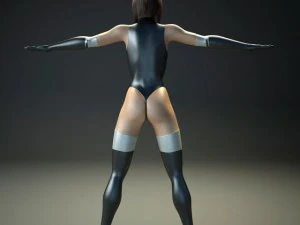 generic woman superhero 3D Model