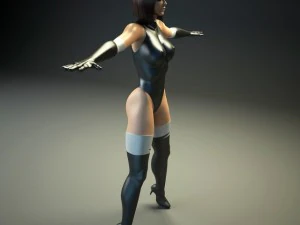 generic woman superhero 3D Model