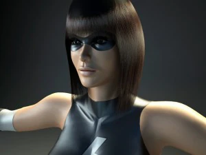 generic woman superhero 3D Model