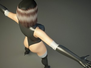 generic woman superhero 3D Modell