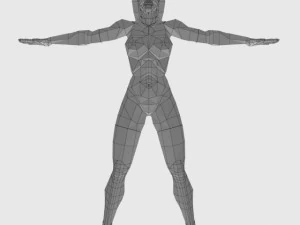 generic woman superhero 3D Model