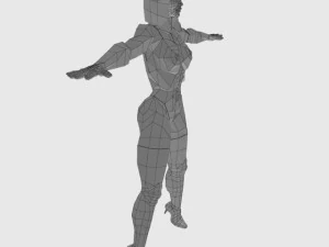 generic woman superhero 3D Model