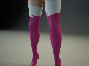 generic female superhero cartoon 3D Model