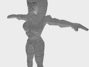 generic female superhero cartoon 3D Model