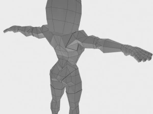 generic female superhero cartoon 3D Model