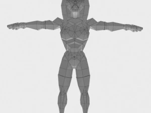 generic female superhero cartoon 3D Model