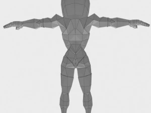 generic female superhero cartoon 3D Model