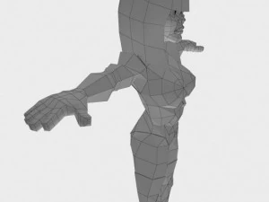 generic female superhero cartoon 3D Model