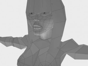 generic female superhero cartoon 3D Model