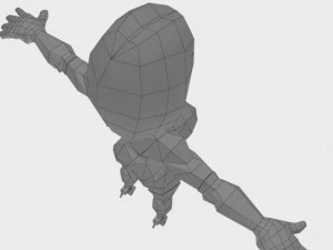 generic female superhero cartoon 3D Model