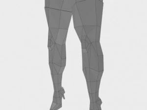 generic female superhero cartoon 3D Model