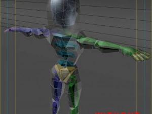 generic female superhero cartoon 3D Model