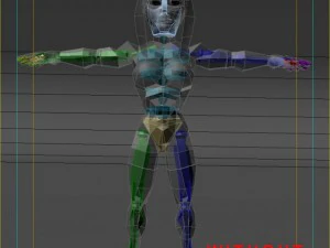 generic female superhero cartoon 3D Model