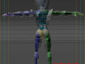 generic female superhero cartoon 3D Model