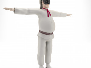Pulcinella carnival mask 3D मॉडल